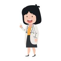 Woman doctor with medical supplies vector