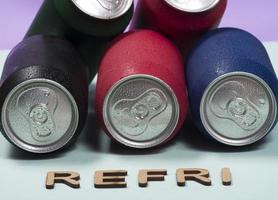 colorful aluminum soda can photo