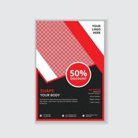 Gym fitness flyer and poster design template vector