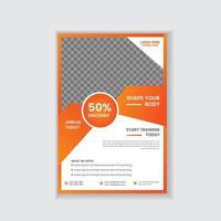 Gym fitness flyer and poster design template vector