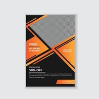 Gym fitness flyer and poster design template vector