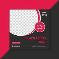 Black Friday Social Media Post Template vector