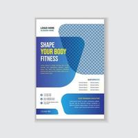 plantilla de diseño de póster y folleto de fitness de gimnasio vector