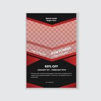 Gym fitness flyer and poster design template vector