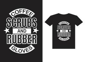 tipografía de diseño de camiseta de café para imprimir vector