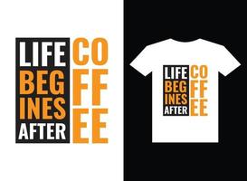 coffee tshirt design typography for print vector