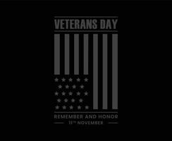 Veterans Day Typography Vector T-shirt Design