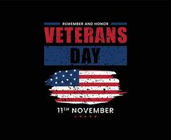 Veterans Day Typography Vector T-shirt Design