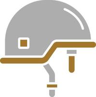 estilo de icono de casco de soldado vector