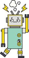 lindo robot de dibujos animados vector