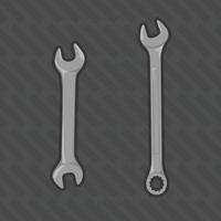 wrench or spanner silver metal vector illustration