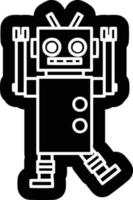 dancing robot icon vector