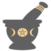 ritual pestle and mortar vector