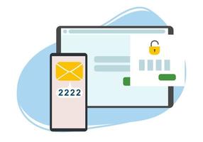 Two-factor authentication security. vector