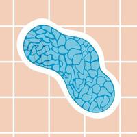 Empty swimming pool, top view. Vector illustration