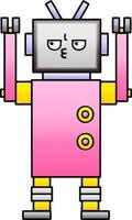 gradient shaded cartoon robot vector