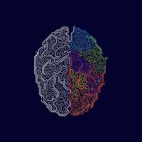 AI brain functions vector