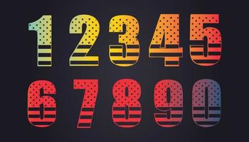 Vector gradient  Numbers Set