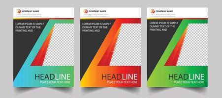 Template vector design for Brochure, AnnualReport, Magazine, Poster, Corporate Presentation, Portfolio, Flyer, infographic, layout modern with blue color size A4, Front and back, Easy to use and edit.