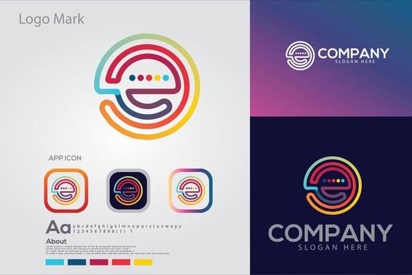 Abstract logo icon design template elements with letter logo
