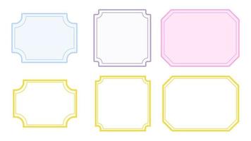 cute colorful border frame shape illustration, perfect for your design vector