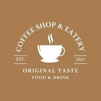 coffee shop and cafe logo design vector