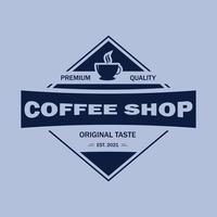 logotipo de cafetería y cafetería vector
