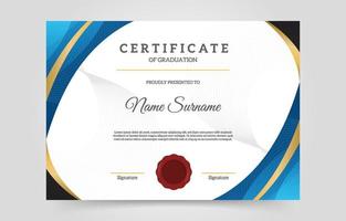 Modern Graduation Certificate Template vector