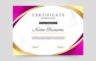 Luxury Graduation Certificate Template vector