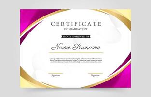 Luxury Graduation Certificate Template vector