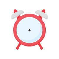 Alarm clock on white background. School supplies. Flat design. vector