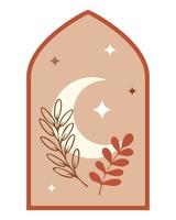 Islamic background in arabic arch frame. Boho style. vector