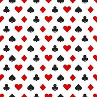 Card suits seamless pattern. Background for casino, poker vector