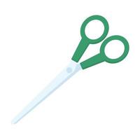 Scissors on white background. School supplies. Flat design. vector