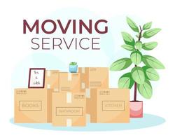 Moving home and delivery service concept vector