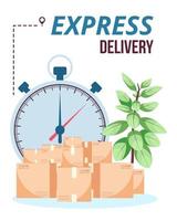 Express delivery service concept. Shipping. vector