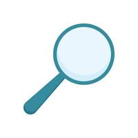 Magnifying glass on white background. School supplies. Flat design. vector