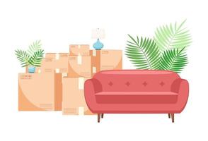 Moving home and delivery service concept vector