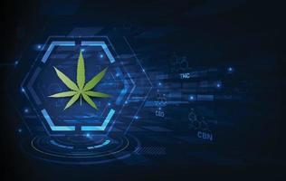 cannabis molecular structure medical concept background vector