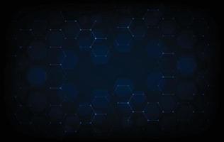 Geometric abstract background with hexagons. Structure molecule and communication. Science, technology and medical concept. Vector illustratio