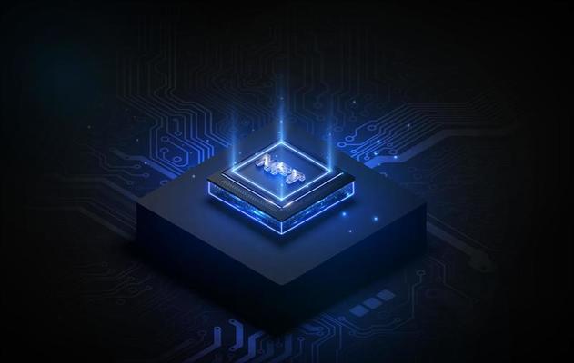 Token NFT text on CPU chip with digital circuit board background. Concept of NFT becomes more popular and well known. Product from crypto currency technology