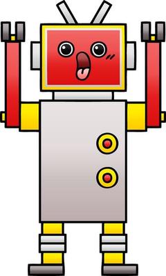 gradient shaded cartoon robot