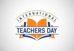 Happy world teachers' day vector illustration for poster, brochure, banner, and greeting card