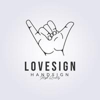 love sign gesture symbol logo vector illustration design