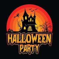 fiesta de halloween - diseño de camisetas con citas de halloween, gráfico vectorial vector