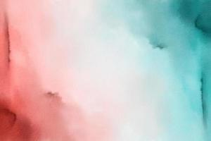 Red and Turquoise Abstract Watercolor Background photo