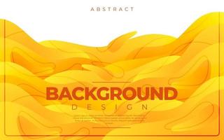 Dynamic fluid background. Orange color 3D style vector