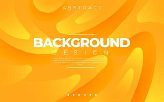 Dynamic fluid background. Orange color 3D style vector