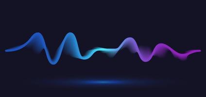 línea de onda de movimiento abstracto. diseño de vector de fondo de línea de degradado.