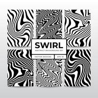 Abstract wave marble liquify background. Trippy black white pattern wood texture. vector